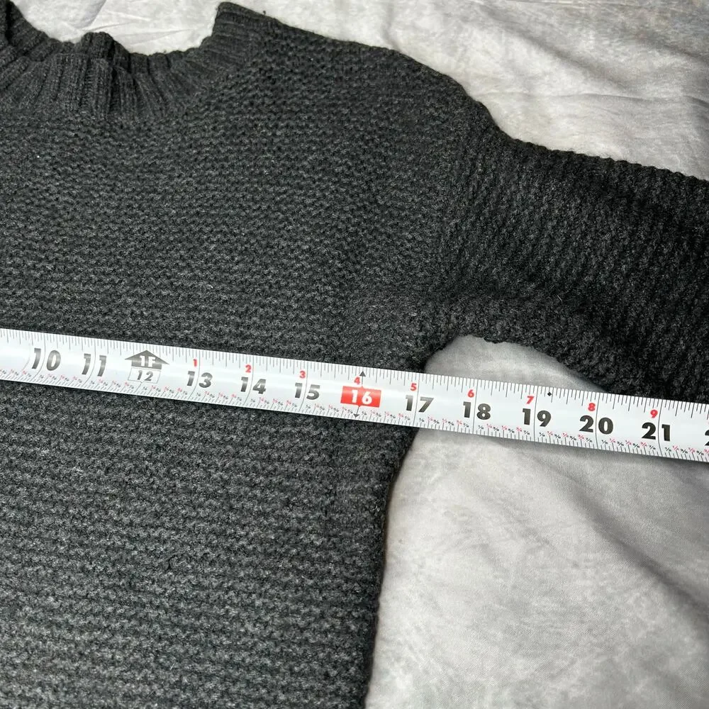 Pendleton Sweater Women Large Tight Knit Thick Heavy Black Winter Minimalist